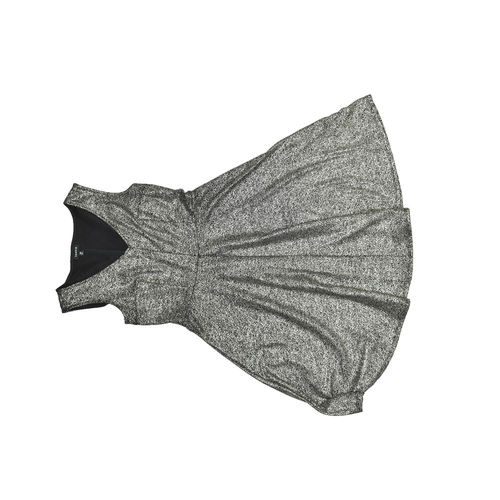 torrid Silver Glitter Fit-and-Flare Mini Dress